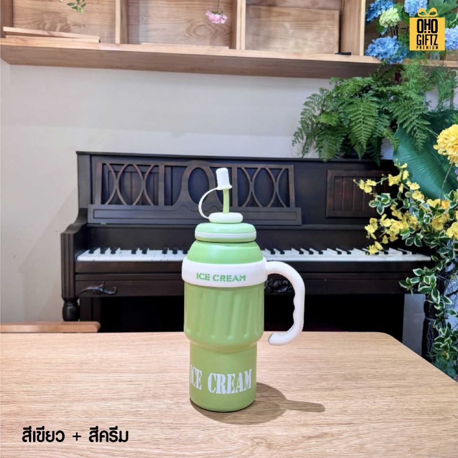 แก้วเก็บความเย็น 1,000ml. Icy cup สกรีนโลโก้ ทำเป็นของพรีเมี่ยมได้