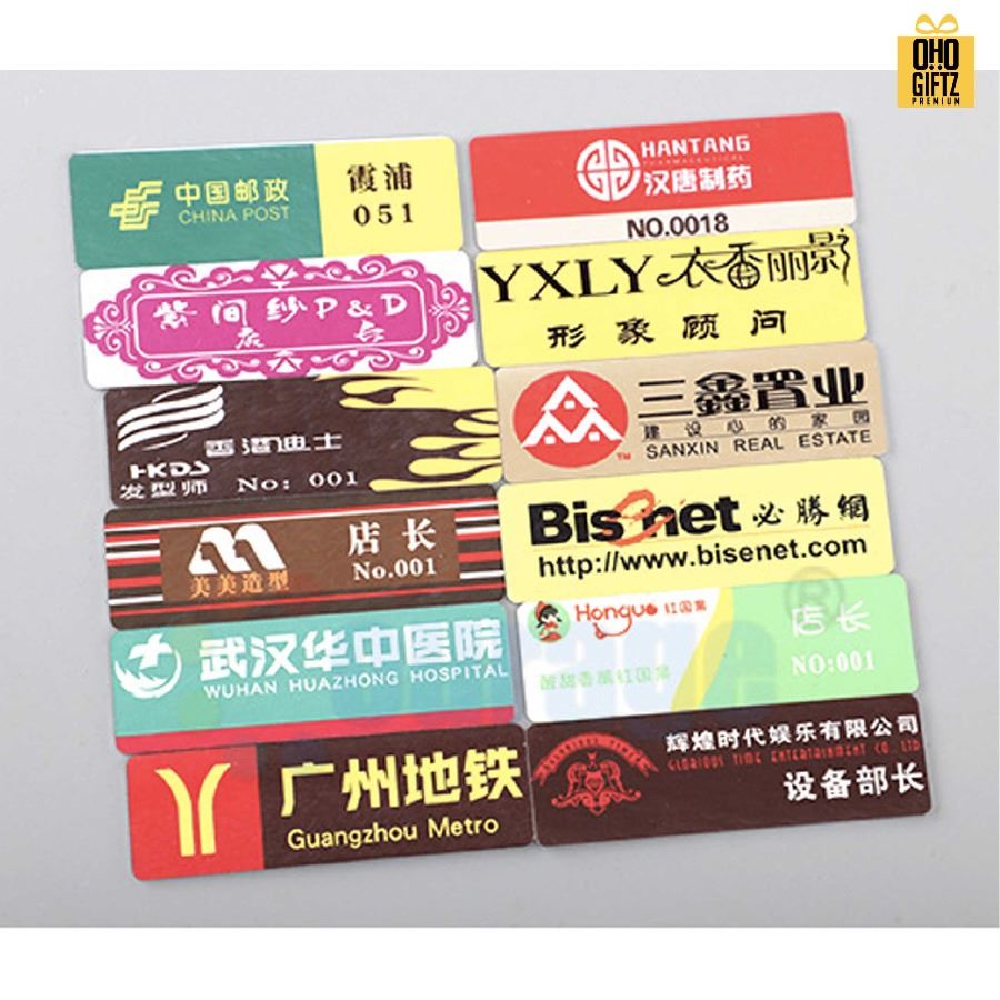 รับผลิต Metal Name Badge ป้ายชื่ออลูมิเนียม พิมพ์ไม่จำกัดสี สกรีนโลโก้ ทำเป็นของพรีเมี่ยม ของชำร่วยได้