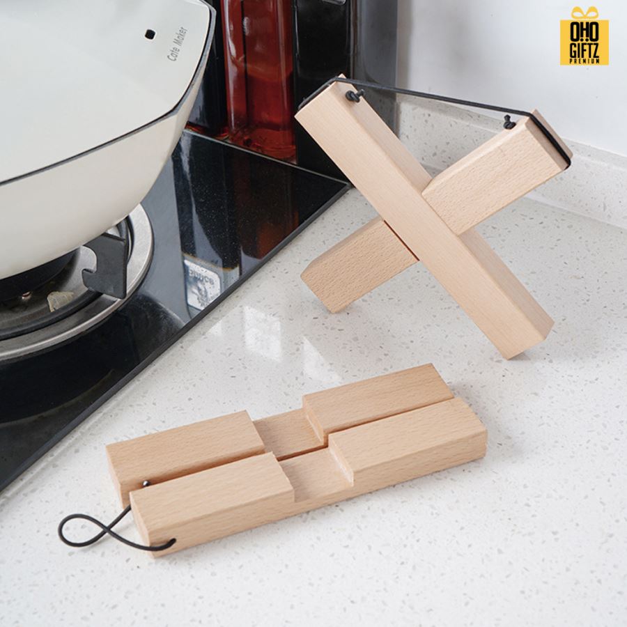 ไม้รองหม้อร้อน สกรีนโลโก้ ทำเป็นของพรีเมี่ยมได้