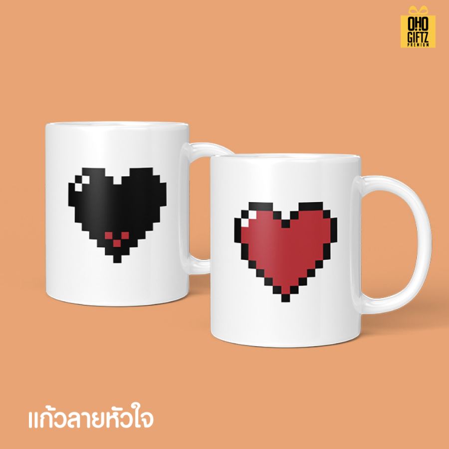 แก้วเซรามิคเปลี่ยนสีเมื่อเทน้ำร้อน สกรีนชื่อ สกรีนโลโก้ ทำเป็นของพรีเมี่ยมได้