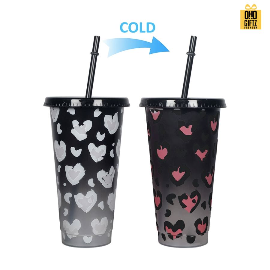 ถ้วยเซ็ทคู่รักวาเลนไทน์พร้อมพวงกุญแจเปลี่ยนสีเมื่อใส่น้ำเย็น สกรีนโลโก้ ทำเป็นของพรีเมี่ยมได้