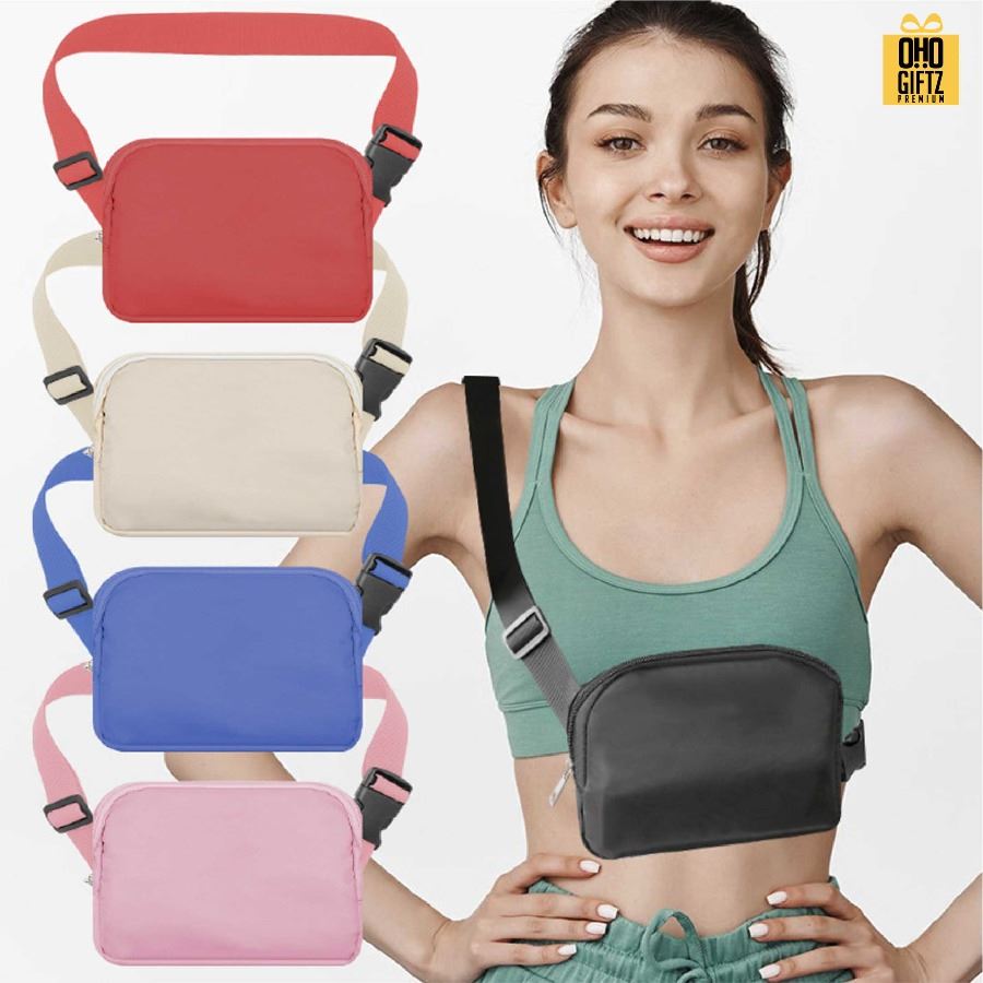 กระเป๋าคาดเอวไนล่อนกันน้ำ สกรีนโลโก้ ทำเป็นของพรีเมี่ยมได้