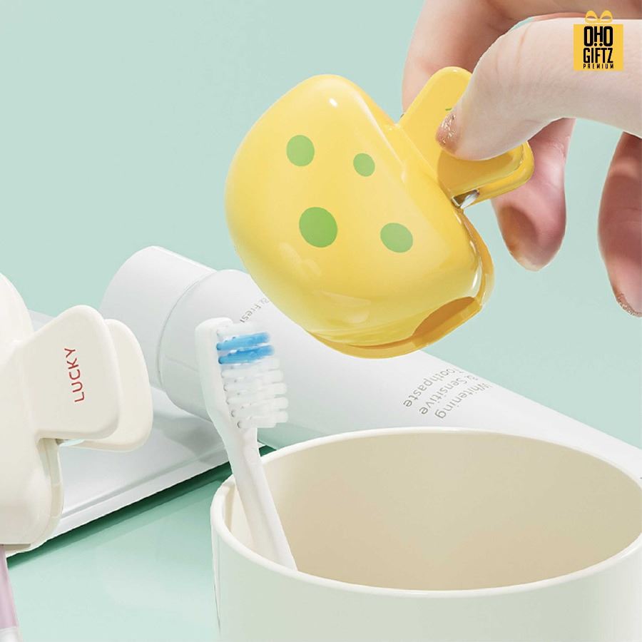 คลิปหนีบเก็บหัวแปรงสีฟัน รูปเห็ด สกรีนชื่อ สกรีนโลโก้  ทำเป็นของพรีเมี่ยมได้