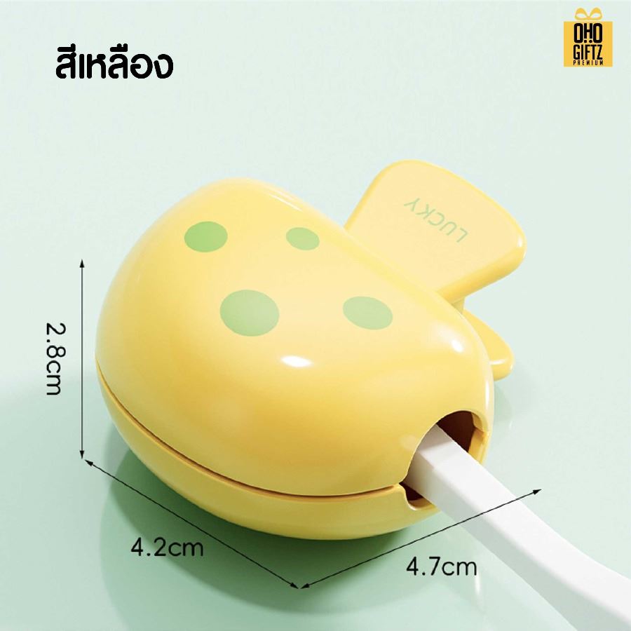 คลิปหนีบเก็บหัวแปรงสีฟัน รูปเห็ด สกรีนชื่อ สกรีนโลโก้  ทำเป็นของพรีเมี่ยมได้