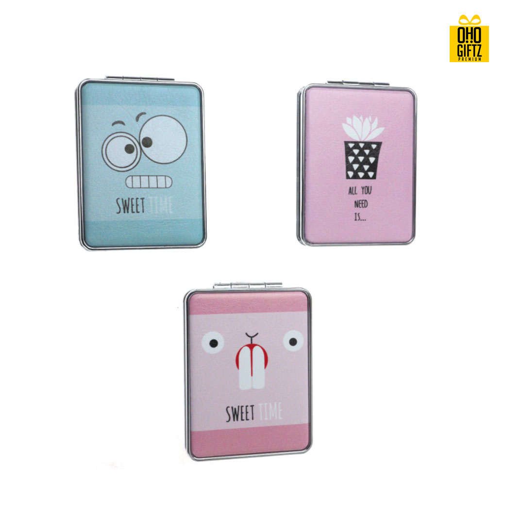 กระจกพับมินิ สกรีนชื่อ สกรีนโลโก้  ทำเป็นของพรีเมี่ยมได้