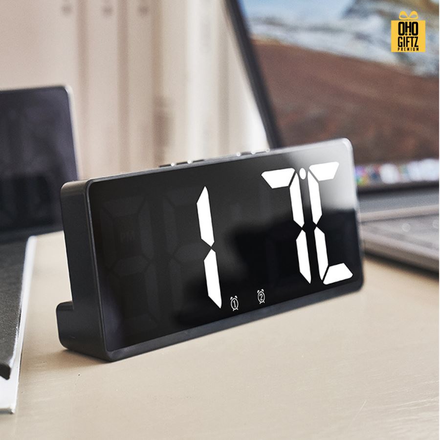 นาฬิกาปลุกตัวเลขขนาดใหญ่ LED สกรีนชื่อ สกรีนโลโก้ ทำเป็นของพรีเมี่ยมได้ 