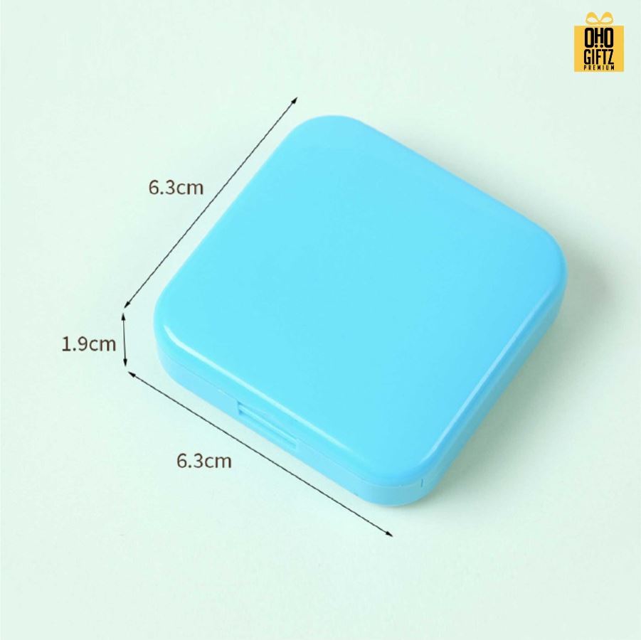 กล่องใส่ยาสี่เหลี่ยมพกพา สกรีนชื่อ สกรีนโลโก้ ทำเป็นของพรีเมี่ยมได้ 