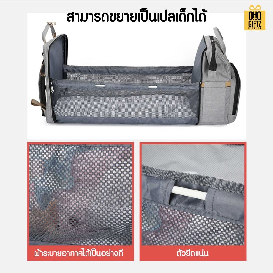 กระเป๋าคุณแม่ลูกอ่อน ใส่ขวดนมได้ สกรีนโลโก้ ทำเป็นของพรีเมี่ยมได้