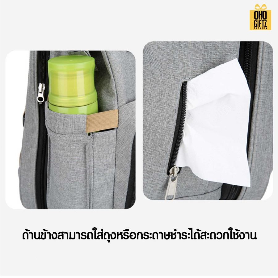 กระเป๋าคุณแม่ลูกอ่อน ใส่ขวดนมได้ สกรีนโลโก้ ทำเป็นของพรีเมี่ยมได้