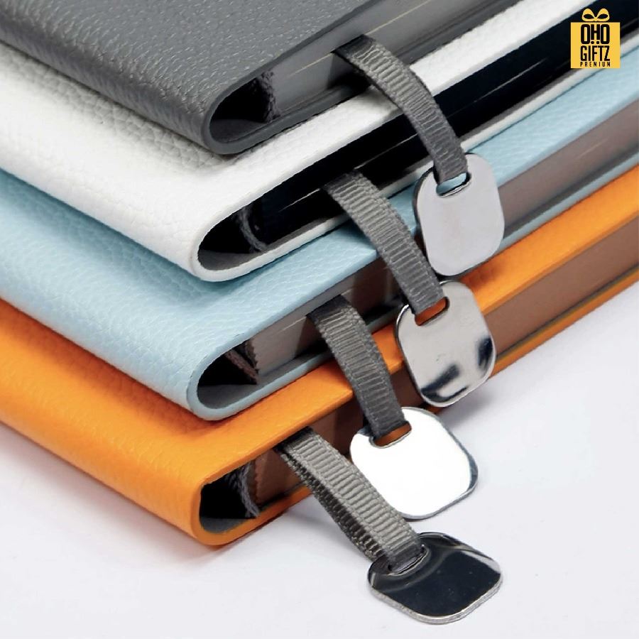 สมุดโน๊ตปกหนัง PU A5 สกรีนโลโก้ ทำเป็นของพรีเมี่ยม ของชำร่วย