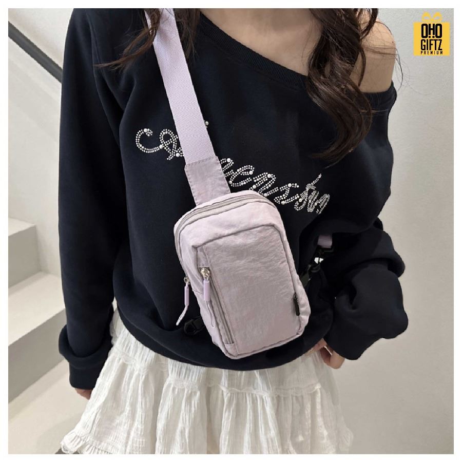 กระเป๋าคาดอก สกรีนโลโก้ ทำเป็นของพรีเมี่ยมได้