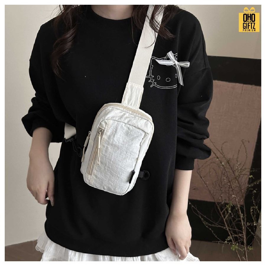 กระเป๋าคาดอก สกรีนโลโก้ ทำเป็นของพรีเมี่ยมได้