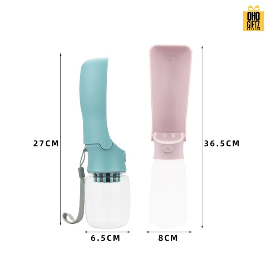 กระบอกน้ำสัตว์เลี้ยงพกพา สกรีนโลโก้ สกรีนชื่อร้าน ทำเป็นของพรีเมี่ยมได้