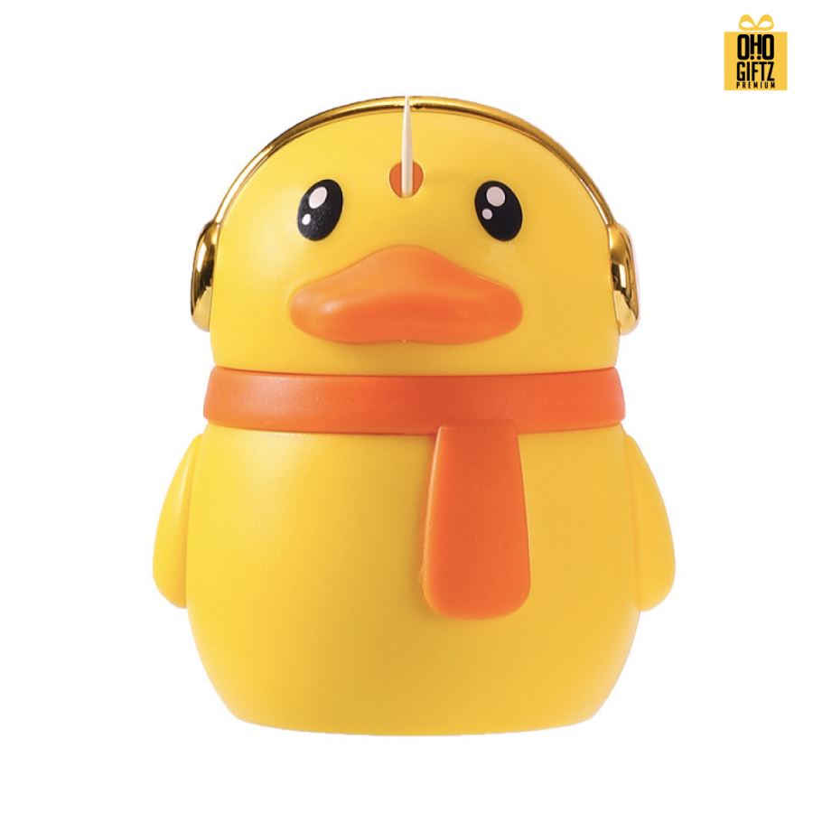 กล่องไม้จิ้มฟันเป็ดน้อย สามารถสกรีนโลโก้ ทำเป็นของพรีเมี่ยม