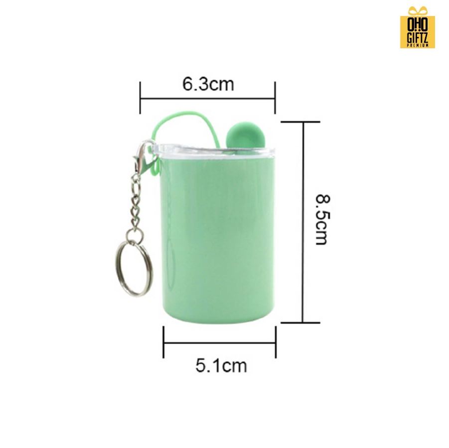 พวงกุญแจแก้วสแตนเลสจิ๋ว สกรีนโลโก้ ทำเป็นของพรีเมี่ยม ของชำร่วยได้