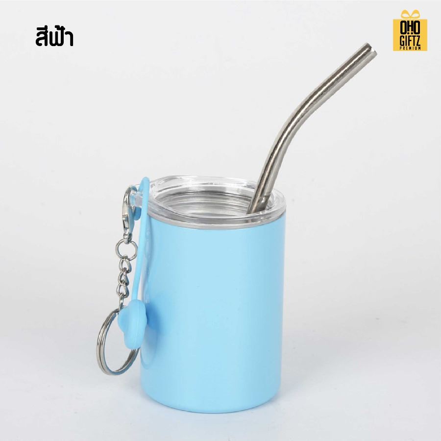 พวงกุญแจแก้วสแตนเลสจิ๋ว สกรีนโลโก้ ทำเป็นของพรีเมี่ยม ของชำร่วยได้