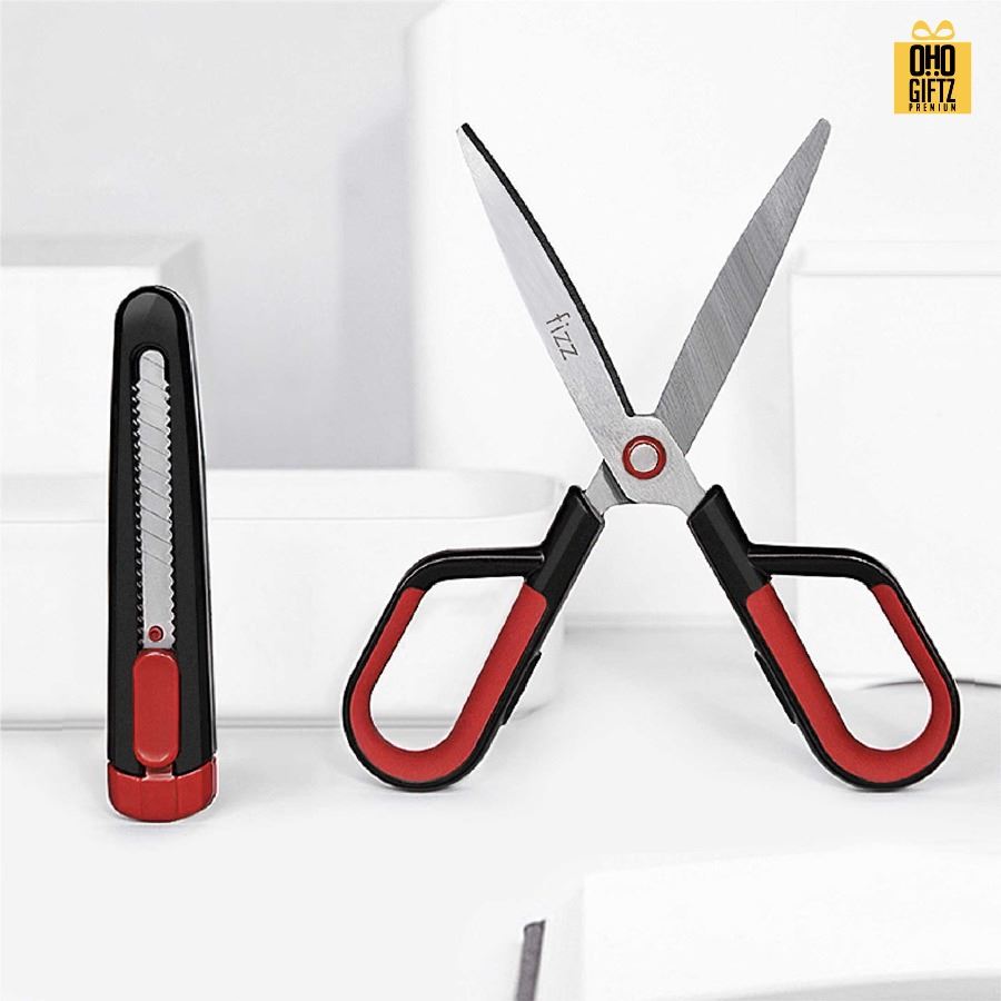 กรรไกรและคัตเตอร์ 2in1 สกรีนโลโก้ ทำเป็นของพรีเมี่ยมได้