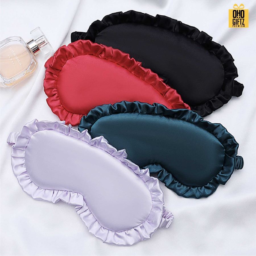 ผ้าปิดตามีจีบระบาย เพิ่มโลโก้ ติดลาเบล ทำเป็นของพรีเมี่ยมได้