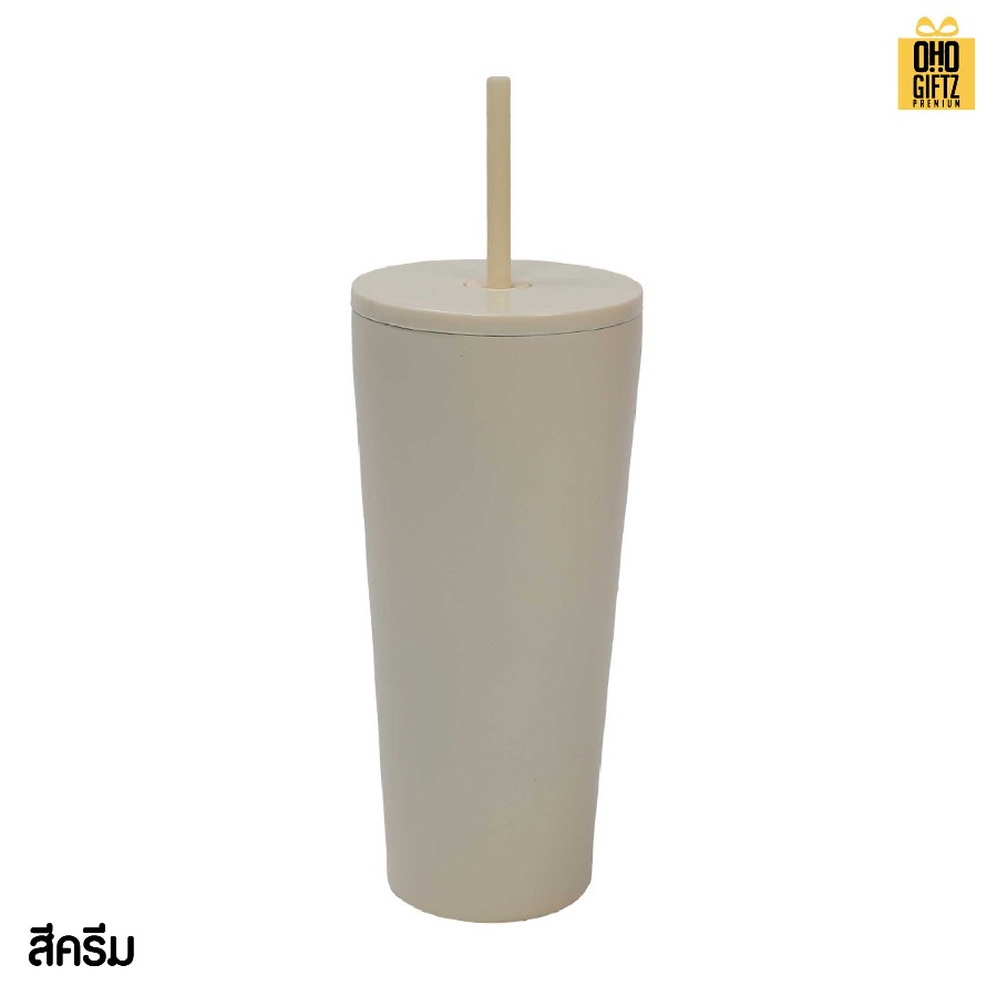 แก้วน้ำสแตนเลสทรงสูง สกรีนโลโก้ ทำเป็นของพรีเมี่ยมได้