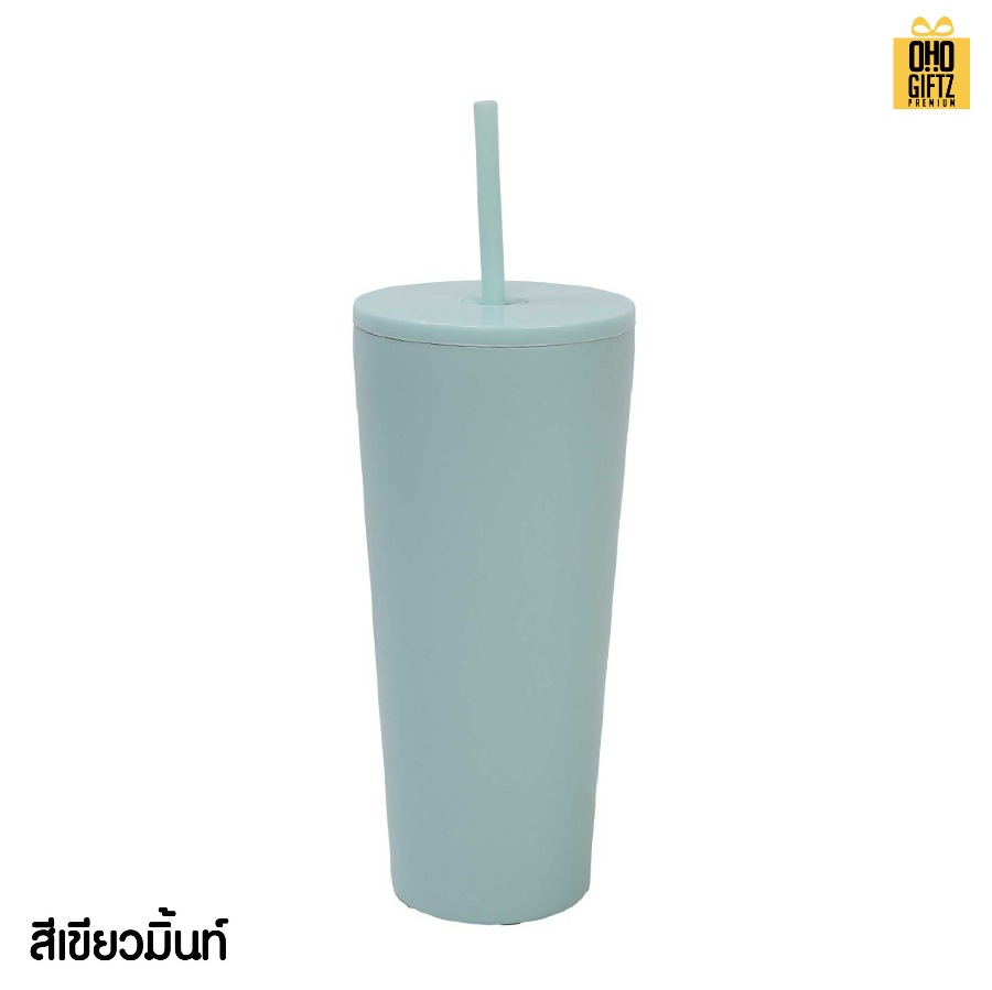 แก้วน้ำสแตนเลสทรงสูง สกรีนโลโก้ ทำเป็นของพรีเมี่ยมได้