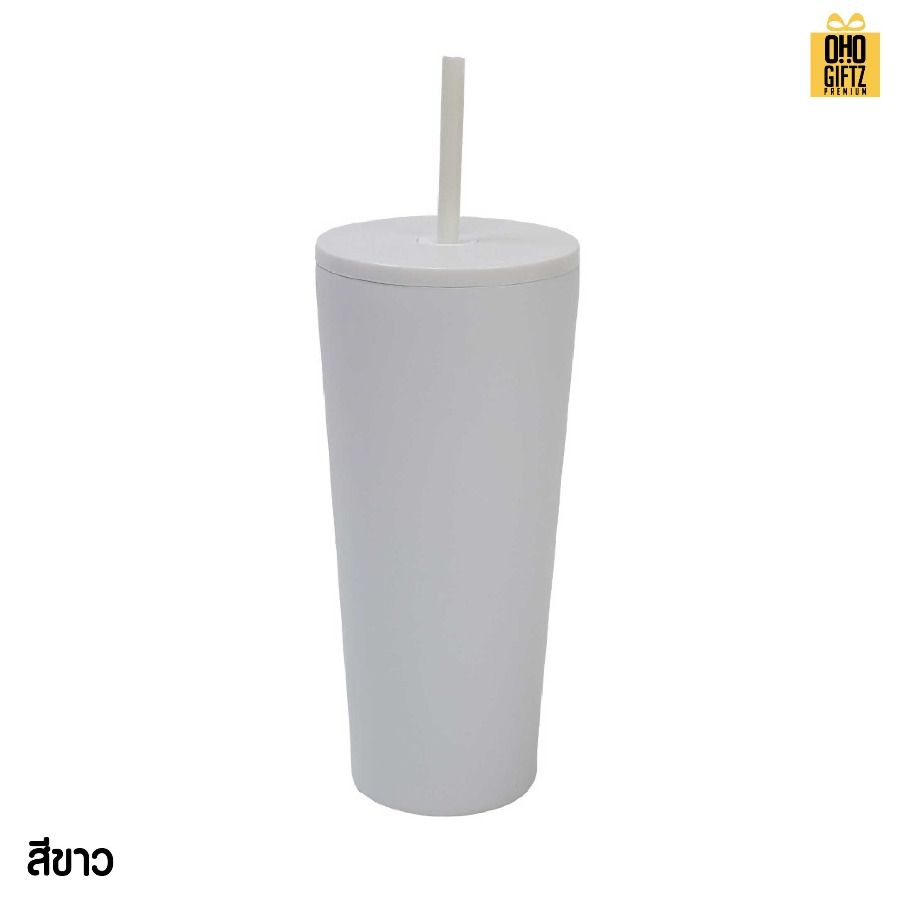 แก้วน้ำสแตนเลสทรงสูง สกรีนโลโก้ ทำเป็นของพรีเมี่ยมได้