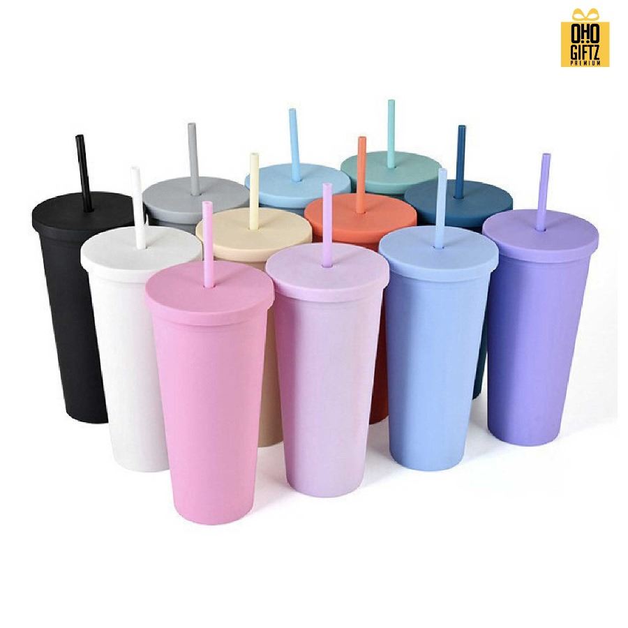 แก้วน้ำพลาสติก 2 ชั้น สกรีนโลโก้ ทำเป็นของพรีเมี่ยมได้