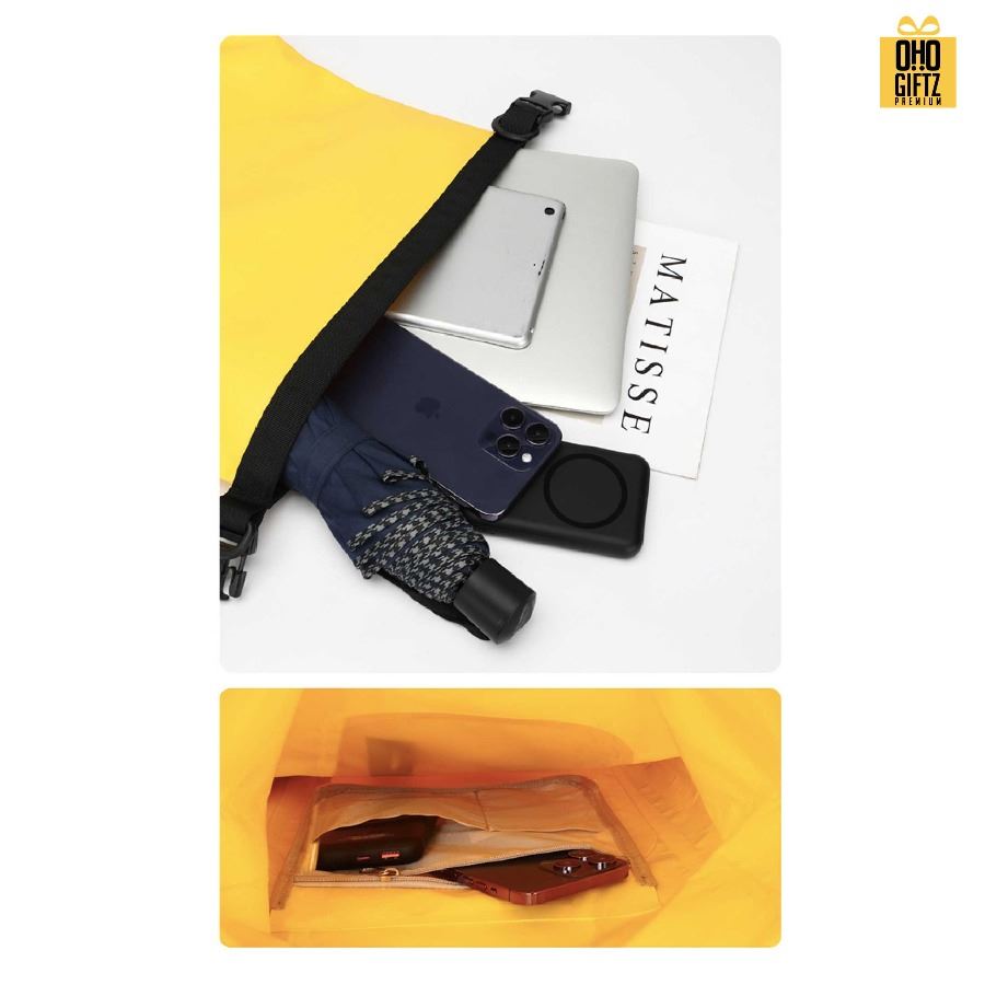 กระเป๋าเป้กันน้ำ PVC สกรีนโลโก้ ทำเป็นของพรีเมี่ยมได้