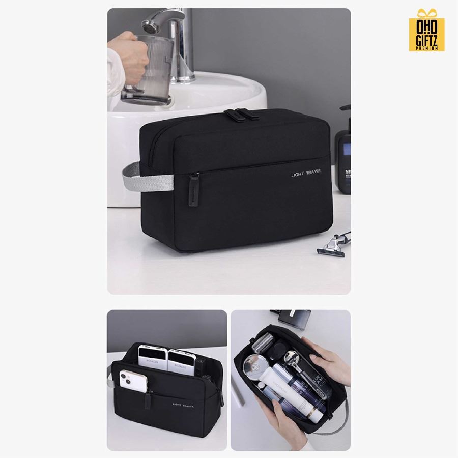 กระเป๋าใส่เครื่องสำอางพกพาเดินทาง สกรีนโลโก้ ทำเป็นของพรีเมี่ยมได้