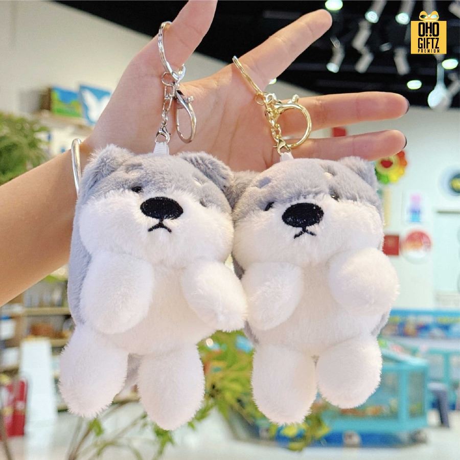 พวงกุญแจตุ๊กตาหมาชิบะ ใส่เสื้อสกรีนโลโก้ได้ สกรีนโลโก้ ทำเป็นของพรีเมี่ยมได้