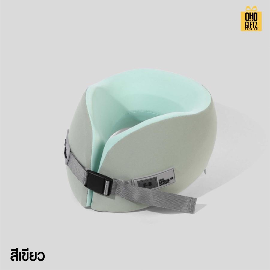 หมอนรองคอเมมโมรี่โฟมพับเก็บพร้อมกล่อง สกรีนชื่อ สกรีนโลโก้ ทำเป็นของพรีเมี่ยมได้