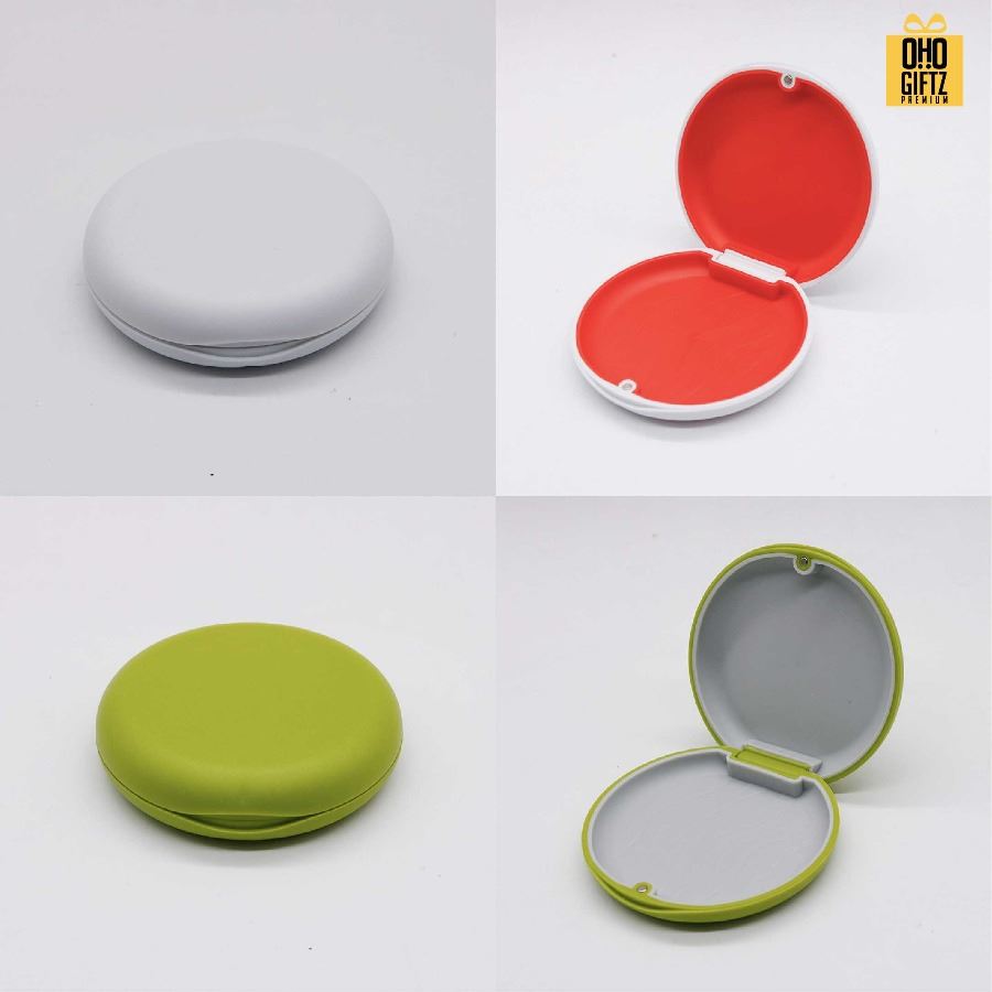 กล่องใส่รีเทนเนอร์ ปิดแบบแม่เหล็ก สกรีนโลโก้  ทำเป็นของพรีเมี่ยมได้