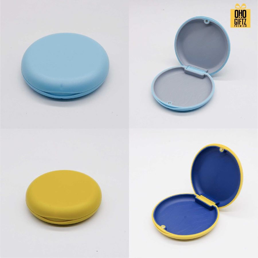 กล่องใส่รีเทนเนอร์ ปิดแบบแม่เหล็ก สกรีนโลโก้  ทำเป็นของพรีเมี่ยมได้