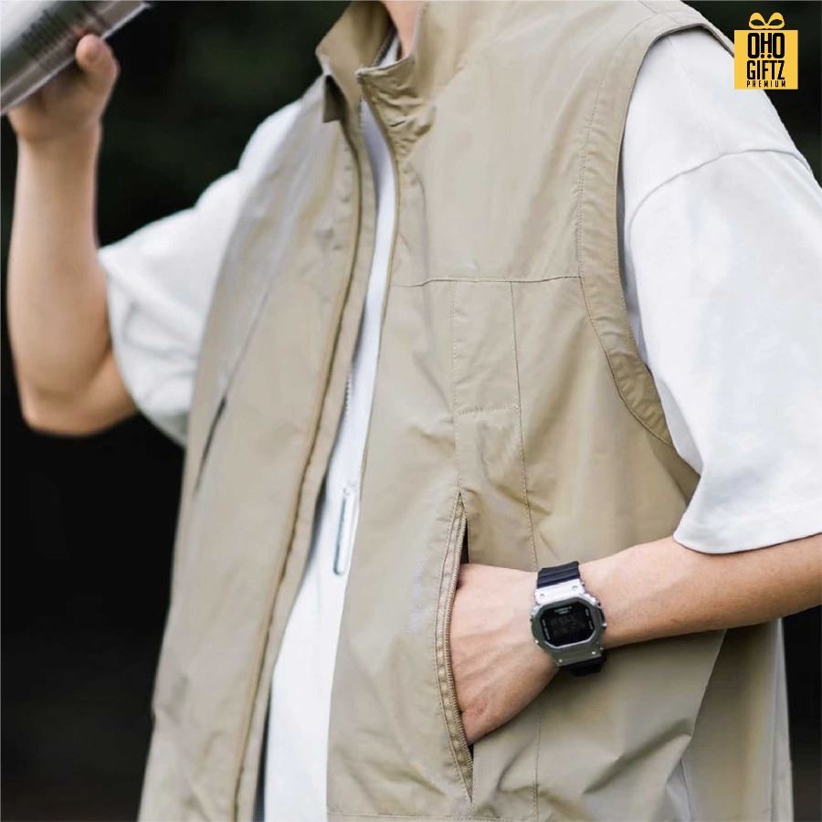 เสื้อกั๊ก สไตล์ญี่ปุ่น สกรีนโลโก้ ทำเป็นของพรีเมี่ยมได้