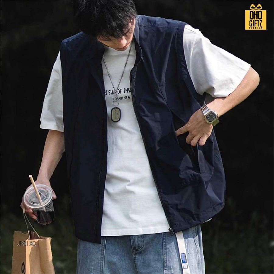 เสื้อกั๊ก สไตล์ญี่ปุ่น สกรีนโลโก้ ทำเป็นของพรีเมี่ยมได้