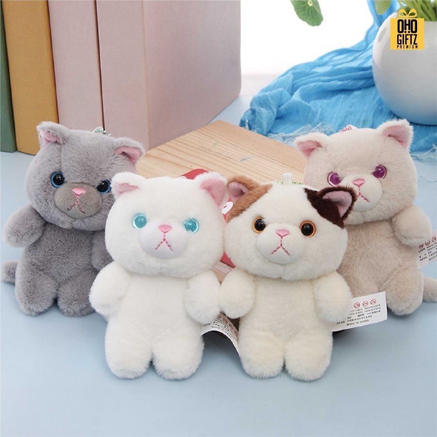 พวงกุญแจตุ๊กตาเหมียว ใส่เสื้อพิมพ์โลโก้ได้  สกรีนโลโก้ ทำเป็นของพรีเมี่ยม ของชำร่วยได้