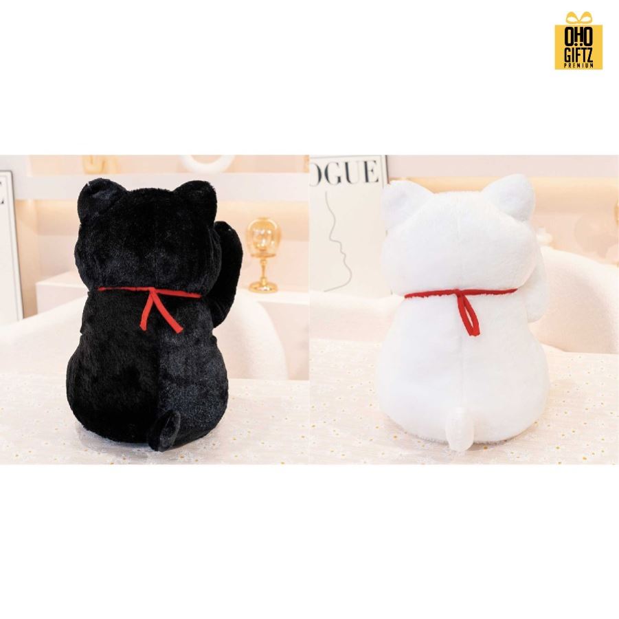 ตุ๊กตาแมวกวัก สกรีนโลโก้ ทำเป็นของพรีเมี่ยมได้ 