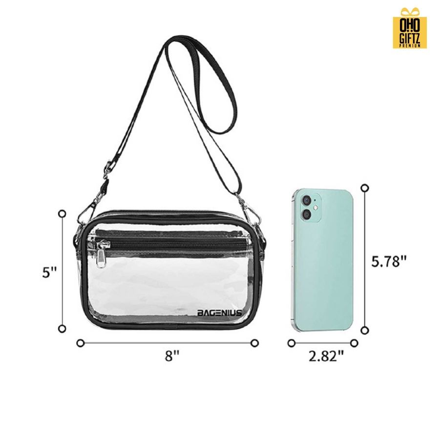 กระเป๋าสะพาย PVC ใส สกรีนโลโก้ ทำเป็นของพรีเมี่ยมได้