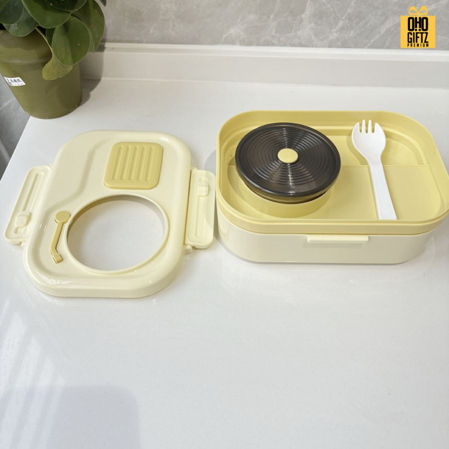 กล่องข้าวทรงวิทยุ สกรีนโลโก้ ทำเป็นของพรีเมี่ยมได้