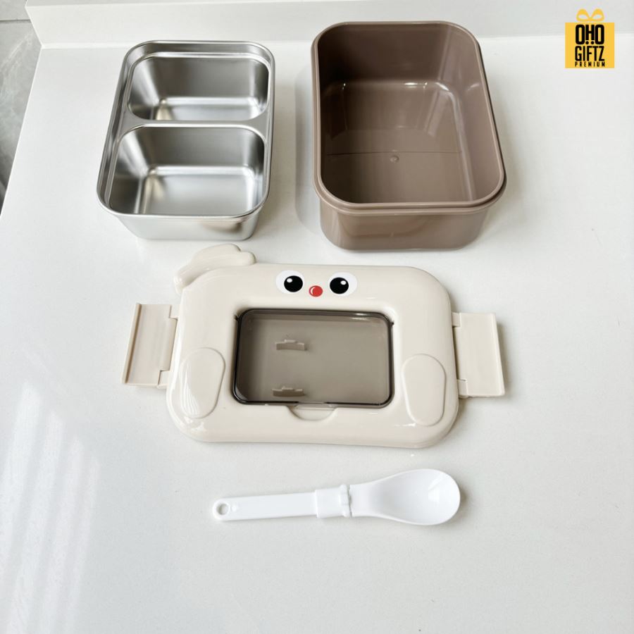 กล่องข้าวการ์ตูนน่ารัก สกรีนโลโก้ ทำเป็นของพรีเมี่ยมได้