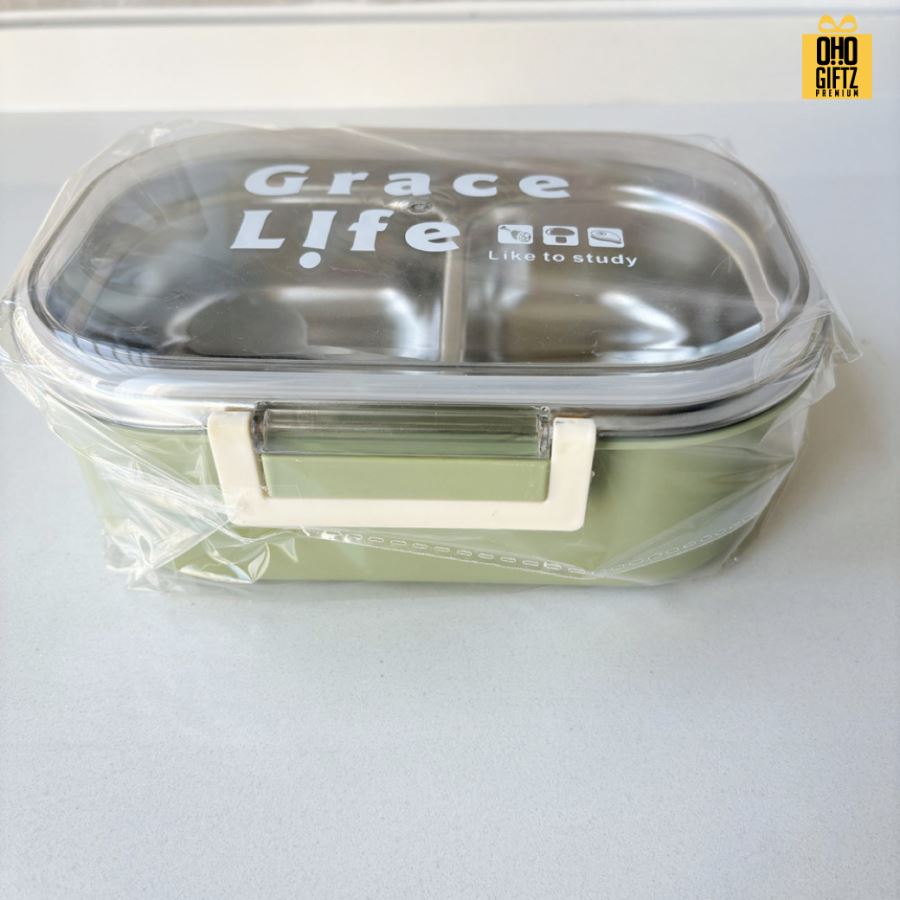 กล่องข้าวสแตนเลส สกรีนโลโก้ ทำเป็นของพรีเมี่ยมได้