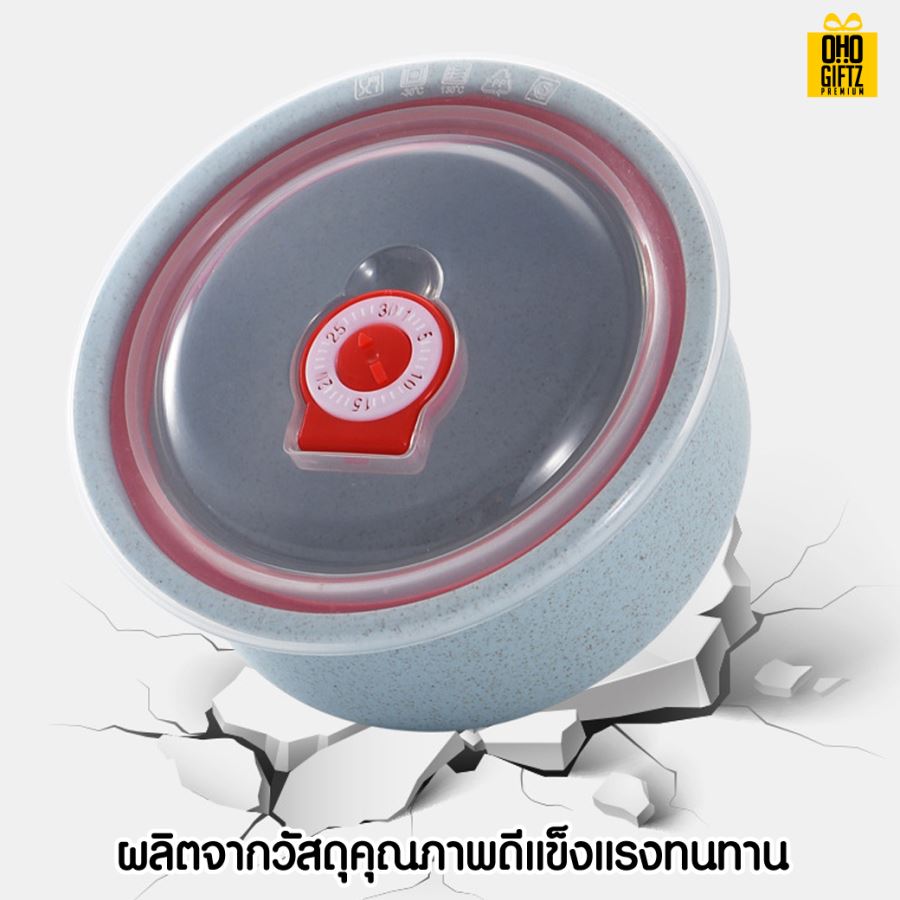 เซ็ทกล่องอาหารฟางข้าวสาลี สกรีนชื่อ สกรีนโลโก้ ทำเป็นของพรีเมี่ยมได้