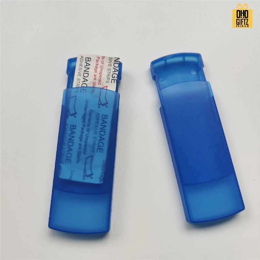 กล่องใส่พลาสเตอร์แบบพกพา สกรีนโลโก้ ทำเป็นของพรีเมี่ยมได้ 