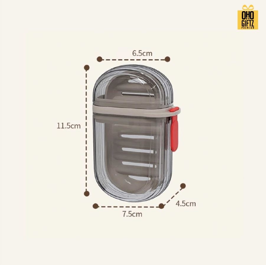 กล่องใส่สบู่แบบพกพา สกรีนโลโก้ ทำเป็นของพรีเมี่ยมได้