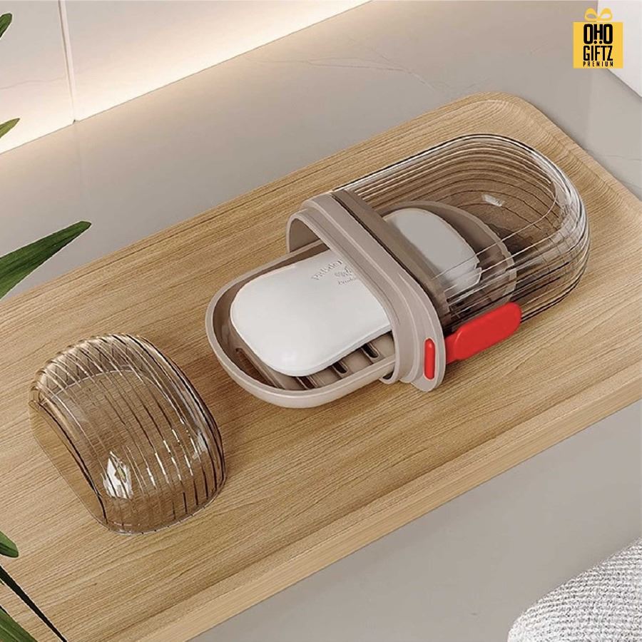 กล่องใส่สบู่แบบพกพา สกรีนโลโก้ ทำเป็นของพรีเมี่ยมได้