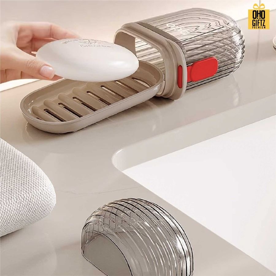 กล่องใส่สบู่แบบพกพา สกรีนโลโก้ ทำเป็นของพรีเมี่ยมได้