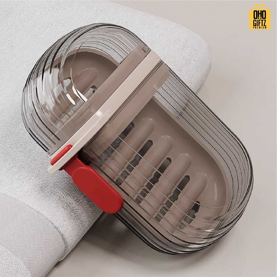 กล่องใส่สบู่แบบพกพา สกรีนโลโก้ ทำเป็นของพรีเมี่ยมได้