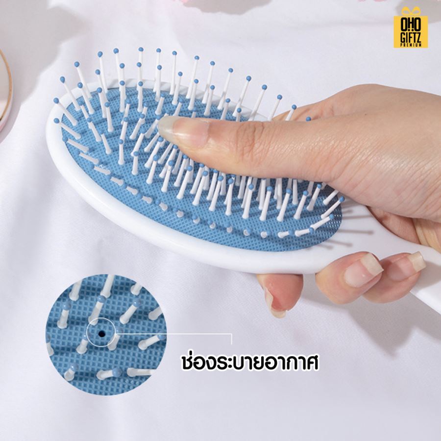 หวีแปรงลายดอกไม้คละลาย สกรีนโลโก้ ทำเป็นของพรีเมี่ยมได้