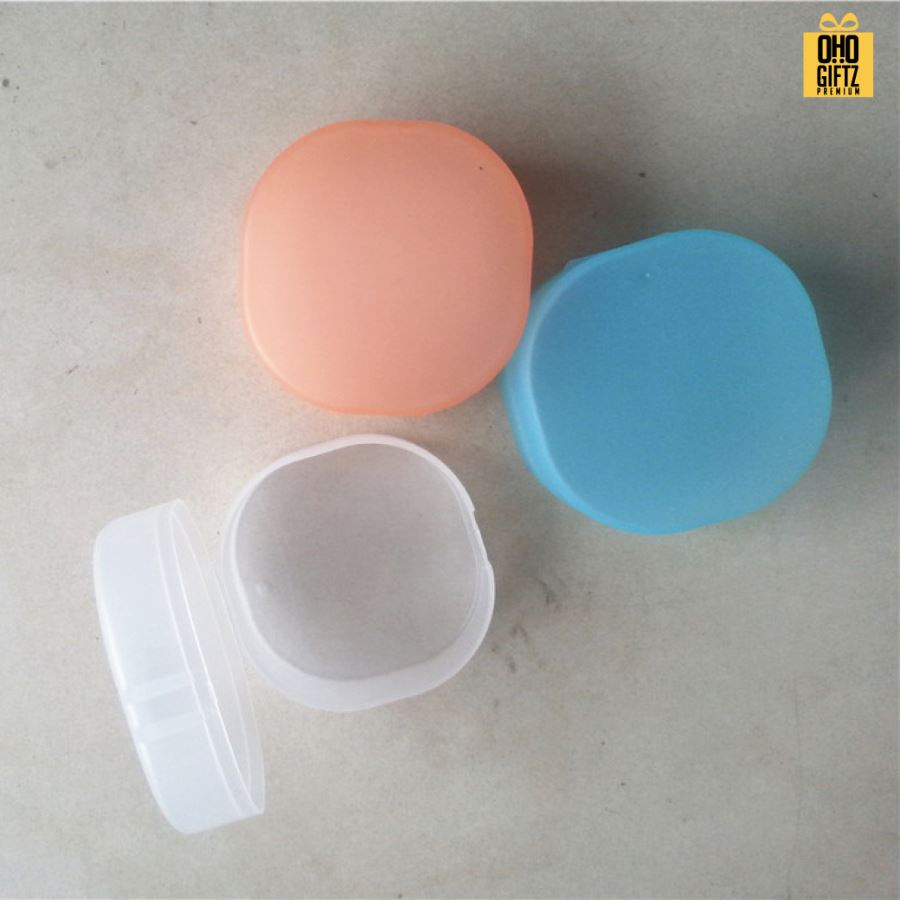 กล่องใส่สบู่ทรงกลมแบบพกพา สกรีนโลโก้ ทำเป็นของพรีเมี่ยมได้