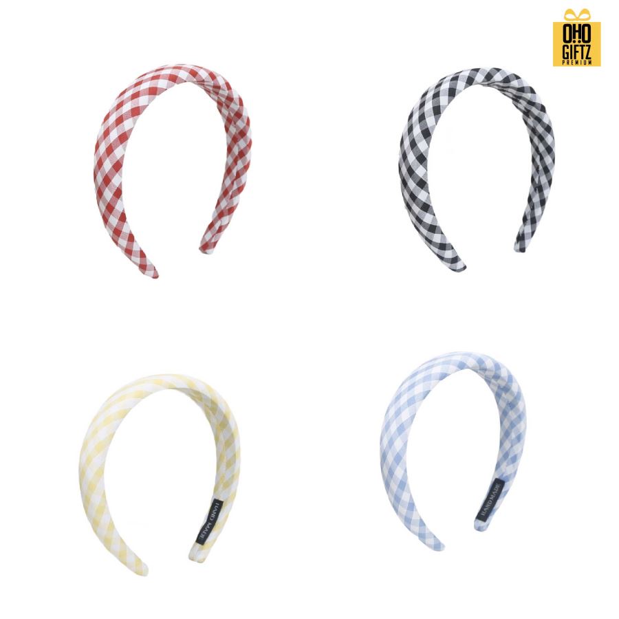 ที่คาดผมลายสก็อต สกรีนชื่อ สกรีนโลโก้ ทำเป็นของพรีเมี่ยมได้