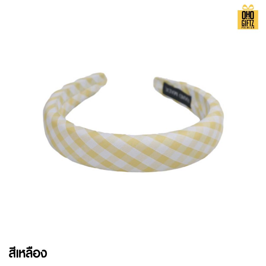 ที่คาดผมลายสก็อต สกรีนชื่อ สกรีนโลโก้ ทำเป็นของพรีเมี่ยมได้